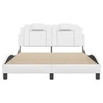 vidaXL Cadre de lit Viana avec LED sans matelas blanc 140x190 cm