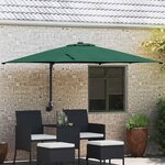 vidaXL Parasol de jardin Vert  Noir 248.5 x 247.5 x 160 cm