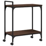 vidaXL Chariot de cuisine chêne marron 60 5x31x72 5 cm bois ingénierie