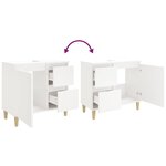 vidaXL Armoire de salle de bain blanc 65x33x60 cm bois d'ingénierie
