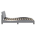 vidaXL Cadre de lit sans matelas Hanko gris clair 140x200 cm tissu