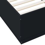 vidaXL Cadre de lit avec lumières LED noir 100x200cm bois d'ingénierie