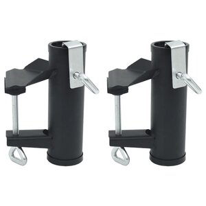 vidaXL Pinces à parasol pour balcon 2 Pièces 25-38 mm acier