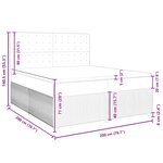 vidaXL Sommier à lattes de lit avec matelas Gris foncé 200x200cm Tissu