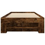 vidaXL Cadre de lit sans matelas chêne fumé 75x190cm bois d'ingénierie
