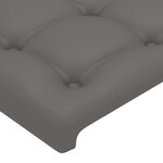 vidaXL Tête de lit à LED Gris 147x16x118/128 cm Similicuir