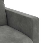 vidaXL Canapé Gris foncé 138 x 78 x 80 cm Velours