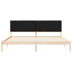 vidaXL Cadre de lit avec tête de lit rembourrée Noir 200 x 200 cm