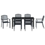 vidaXL Ensemble de salle à manger jardin 3 pièces en acier anthracite