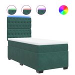 vidaXL Sommier à lattes de lit et matelas Vert foncé 80x200 cm Velours