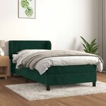 vidaXL Sommier à lattes de lit avec matelas Vert foncé 100x200 cm