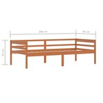 vidaXL Cadre de lit Marron miel Bois de pin massif 90x200 cm