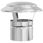 vidaXL Housse de pluie pour cheminée Argent 20 x 20 x 18 cm