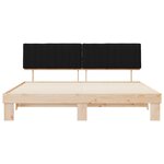 vidaXL Cadre de lit avec tête de lit rembourrée Noir 200 x 200 cm