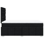 vidaXL Sommier à lattes de lit avec matelas noir 120x190 cm tissu