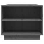 vidaXL Table basse Gris 90x49x40 5 cm Bois massif de pin