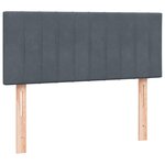 vidaXL Sommier à lattes de lit et matelas et LED gris foncé 120x210cm velours