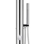 vidaXL Douche de jardin 220 cm Acier inoxydable