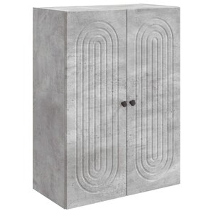 vidaXL Armoire Murale Gris béton 66 x 34 5 x 90 cm Bois d'ingénierie