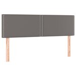 vidaXL Tête de lit à LED Gris 144x5x78/88 cm Similicuir