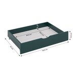 Lit simple 90x200 matelas 2 tiroirs vert enfant
