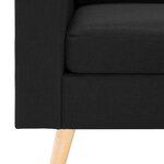 vidaXL Fauteuil Noir Tissu