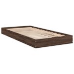 vidaXL Cadre de lit sans matelas chêne marron 75x190cm bois ingénierie
