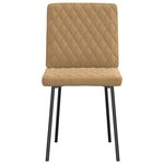vidaXL Chaises à manger lot de 4 marron velours