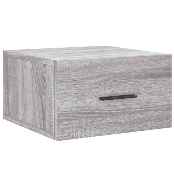 vidaXL Table de chevet murale sonoma gris 35x35x20 cm