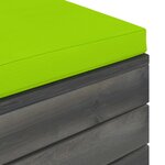 vidaXL Salon palette de jardin 2 Pièces avec coussins Bois de pin massif