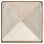vidaXL Bouchons de poteau de clôture pyramidaux 6 Pièces Inox 101x101 mm