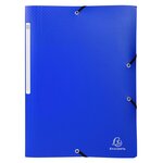 Chemise À Élastiques 3 Rabats Pp Opak - A4 - Bleu Foncé - X 50 - Exacompta