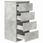 vidaXL Buffet gris béton 37 5x35x76 cm bois d'ingénierie