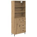 vidaXL Haut Armoire avec tiroir Chêne artisanal 69 5 x 34 x 180 cm