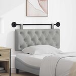 vidaXL Tête de lit suspendue Gris nuage Tissu