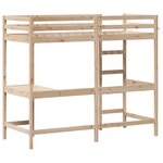 vidaXL Lit superposé sans matelas 75x190 cm bois de pin massif