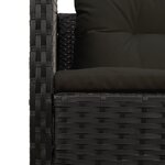 vidaXL Ensemble de Canapé d'Extérieur - Noir Rotin  Bois Moyen Durable