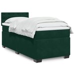 vidaXL Sommier à lattes de lit avec matelas Vert foncé 100x200 cm
