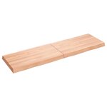 vidaXL Dessus de table bois massif traité bordure assortie