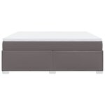 vidaXL Sommier à lattes de lit avec matelas Gris 180x200 cm Similicuir