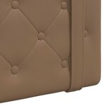 vidaXL Tête de lit suspendue Avec lumière LED Cappuccino Simili cuir