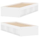 vidaXL Cadre de lit blanc 75x190 cm petit simple