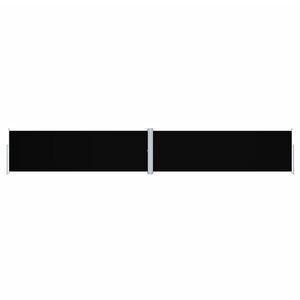 vidaXL Auvent latéral rétractable Noir 160x1000 cm