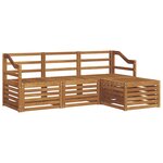 vidaXL Ensemble de canapés d'extérieur 4 pc Naturel