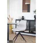 Table de café mélamine pierre foncée base en métal noir 70 x 70 x 75 cm