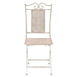 vidaXL Mobilier de bistro 3 Pièces Acier Blanc