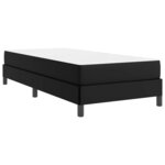vidaXL Lit avec matelas Noir 100 x 200 cm Faux cuir
