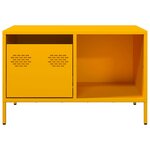 vidaXL Table basse jaune moutarde 68 5x50x43 5 cm acier laminé à froid
