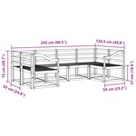 vidaXL Ensemble de canapés d'extérieur 6 pc Naturel
