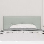 vidaXL Tête de lit avec tête de lit Gris clair 80 cm Cuir synthétique